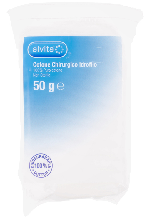 COTONE CHIRURGICO IDROFILO ALVITA 100% PURO COTONE 50 G - Fontenova srl