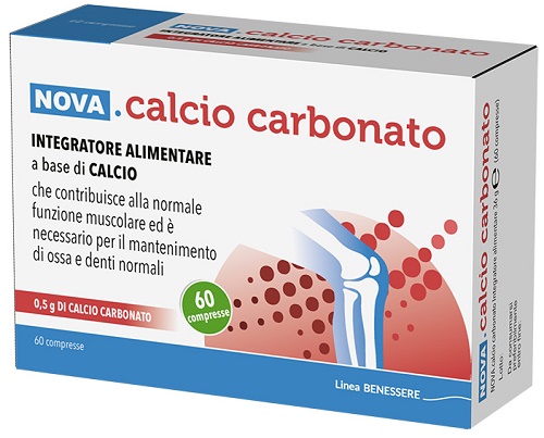 CALCIO CARBONATO 60 COMPRESSE DA 0,6 G - Fontenova srl