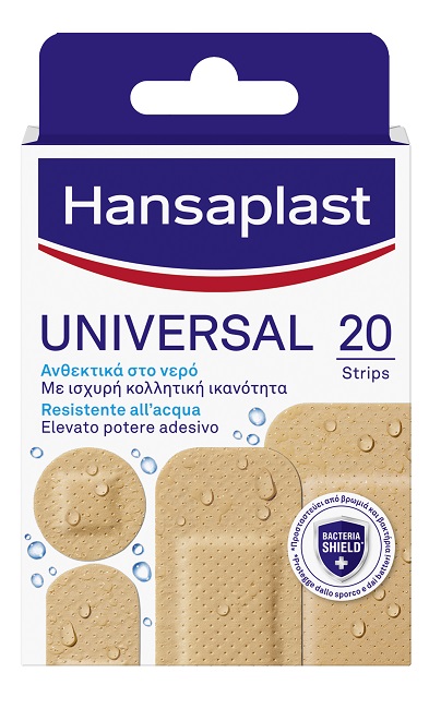 CEROTTO HANSAPLAST UNIVERSAL RESISTENTE ALL'ACQUA 4 FORME ASSORTITE 20 PEZZI - Fontenova srl