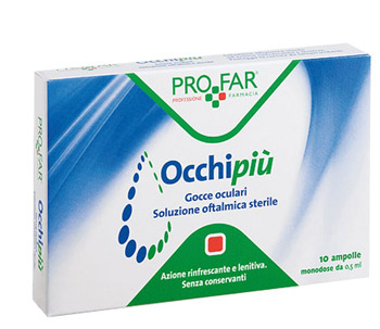 OCCHIPIU' GOCCE OCULARI RINFRESCANTI 10 FL DA 0,5 ML PROFAR - Fontenova srl