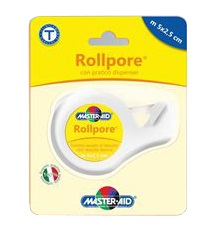 CEROTTO IN ROCCHETTO MASTER-AID ROLLPORE TESSUTO NON TESSUTO CON DISPENSER 2,5CM X 5 M - Fontenova srl