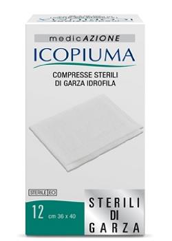 ICOPIUMA GARZA COMPRESSA IDROFILA 36X40CM 12 PEZZI - Fontenova srl