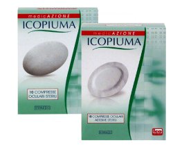 ICOPIUMA GARZA COMPRESSA OCULARE DI COTONE 10 PEZZI - Fontenova srl