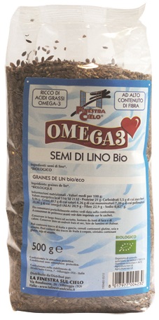 FSC OMEGA3 SEMI DI LINO BIO AD ALTO CONTENUTO DI FIBRA 500 G - Fontenova srl