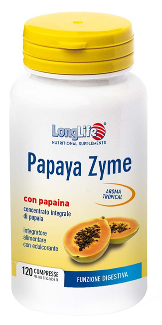 LONGLIFE PAPAYA ZYME 120 COMPRESSE MASTICABILI - Fontenova srl