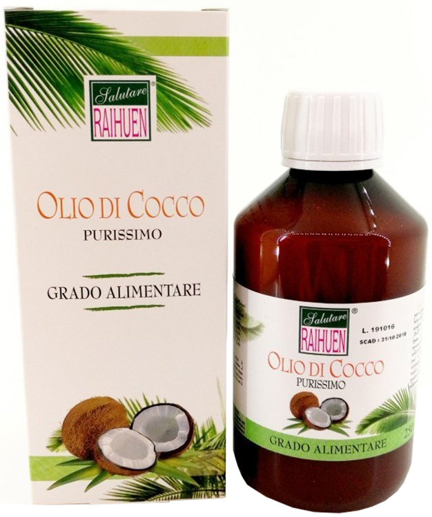 RAIHUEN OLIO COCCO GRADO ALIMENTARE 250 ML - Fontenova srl