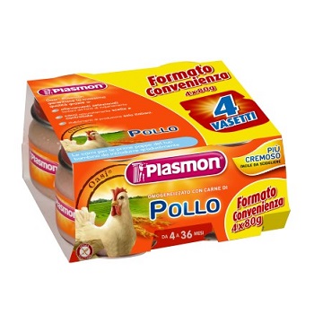 PLASMON OMOGENEIZZATO POLLO CON GIFT 4 X 80 G - Fontenova srl