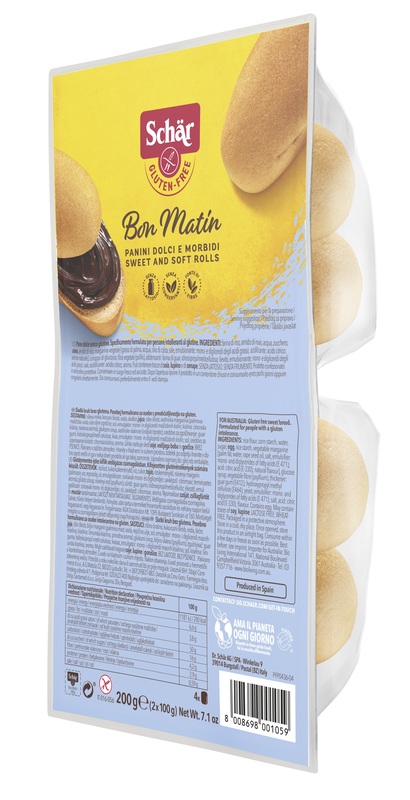 SCHAR BON MATIN PANINI DOLCI E MORBIDI SENZA LATTOSIO 2 PEZZI DA 100 G - Fontenova srl