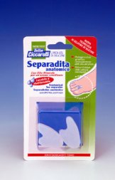 SEPARADITA ANATOMICO PER PIEDE REALIZZATO IN GEL DI SILICONE BIANCO SEMITRASPARENTE SAGOMATO IGIENEPIEDE 2 PEZZI - Fontenova srl