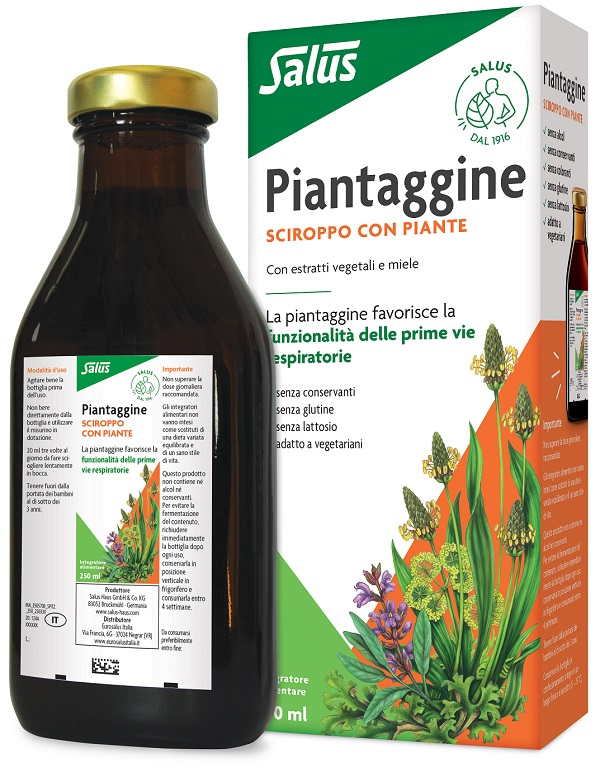 SALUS PIANTAGGINE SENZA ALCOL SENZA COLORANTI SENZA CONSERVANTI 250 ML - Fontenova srl