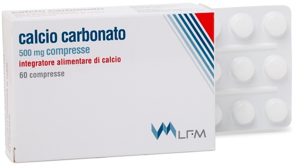 CALCIO CARBONATO 60 COMPRESSE 500 MG - Fontenova srl