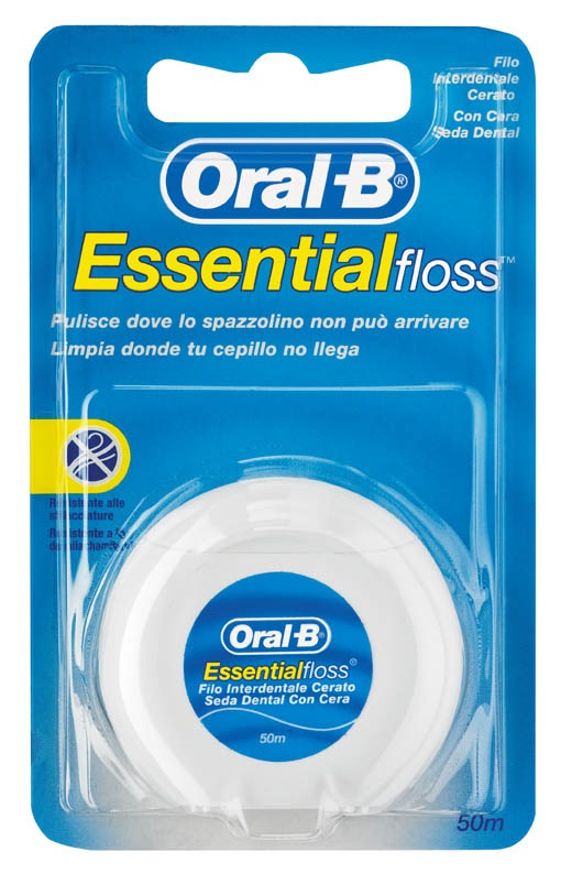 ORALB ESSENTIALFLOSS FILO INTERDENTALE CERATO 50 METRI GUSTO MENTA - Fontenova srl