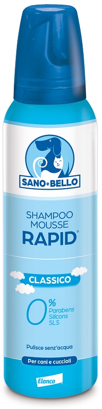 SANO E BELLO SHAMPOO MOUSSE RAPID CLASSICO FLACONE 300 ML PER LAVAGGIO SENZ'ACQUA - Fontenova srl