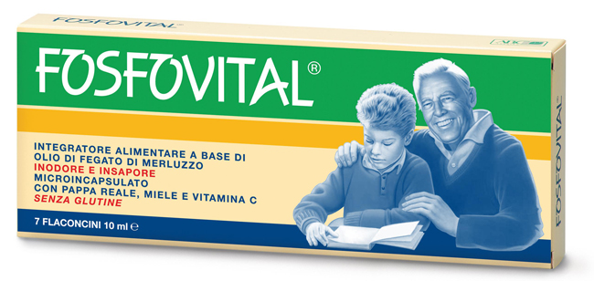 FOSFOVITAL OLIO FEGATO DI MERLUZZO 7 FLACONCINI - Fontenova srl