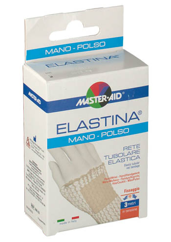 RETE TUBOLARE ELASTICA IPOALLERGENICA MASTER-AID ELASTINA MANO/POLSO 3 MT IN TENSIONE CALIBRO 3 CM - Fontenova srl