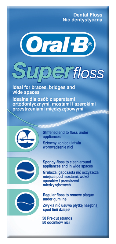 ORALB SUPERFLOSS FILO INTERDENTALE 50 FILI - Fontenova srl