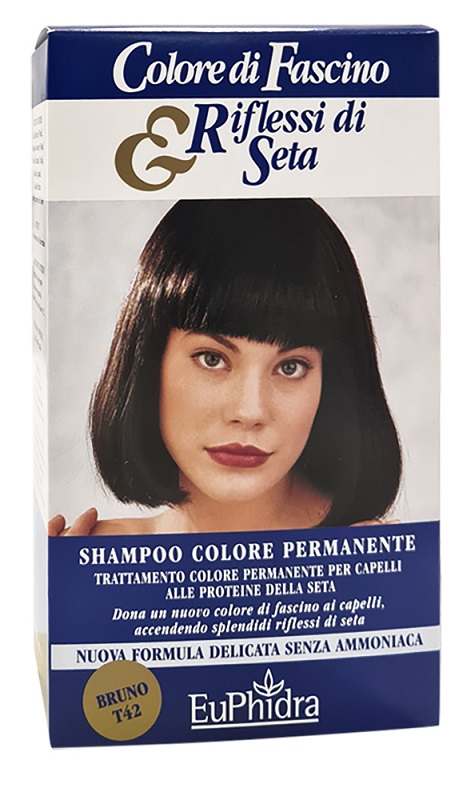 EUPHIDRA COLORE DI FASCINO & RIFLESSI DI SETA SHAMPOO COLORE PERMANENTE 42 BRUNO 120 ML - Fontenova srl