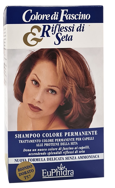 EUPHIDRA COLORE DI FASCINO & RIFLESSI DI SETA SHAMPOO COLORE PERMANENTE 57 BIONDO DORATO 120 ML - Fontenova srl