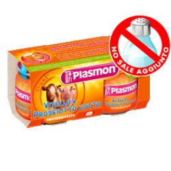 PLASMON OMOGENEIZZATO VITELLO PROSCIUTTO COTTO 80 G X 2 PEZZI - Fontenova srl