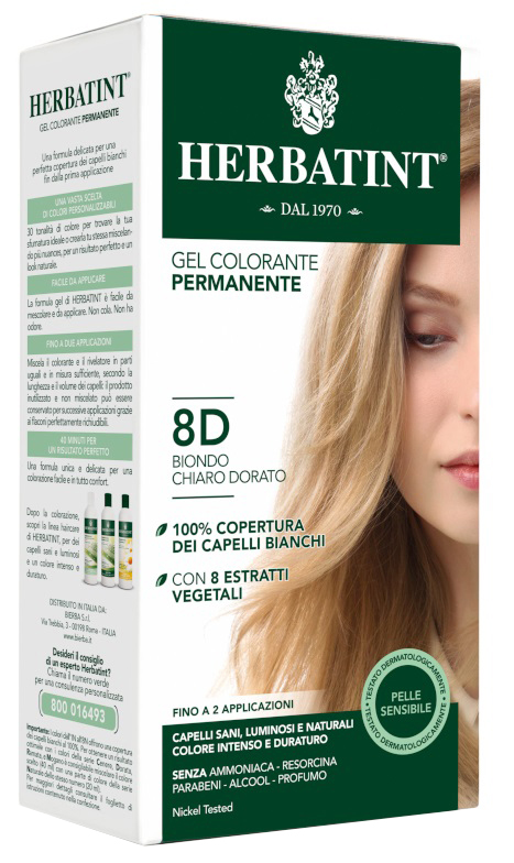 HERBATINT 8D BIONDO CHIARO DORATO 150 ML - Fontenova srl