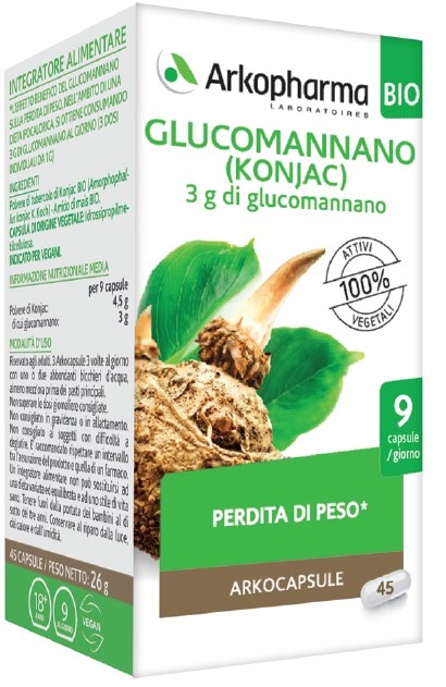 ARKO CAPSULE GLUCOMANNANO BIO 45 CAPSULE - Fontenova srl
