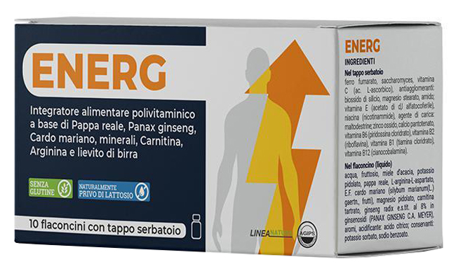 ENERG 10 FLACONCINI 10 ML CON TAPPO SERBATOIO - Fontenova srl