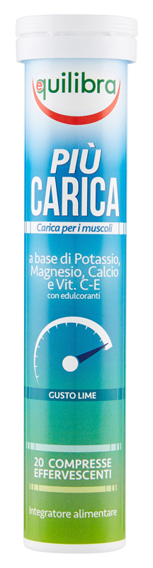 PIU' CARICA GUSTO LIME 20 COMPRESSE EFFERVESCENTI - Fontenova srl