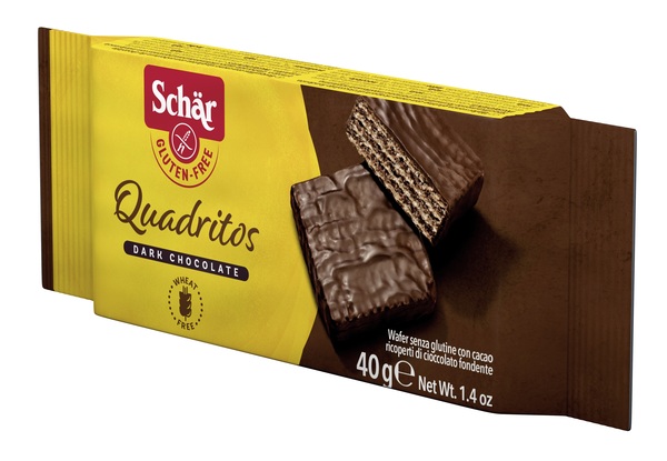 SCHAR QUADRITOS WAFER CON CACAO RICOPERTI DI CIOCCOLATO FONDENTE 40 G - Fontenova srl