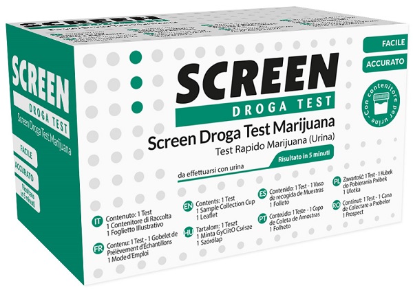 SCREEN DROGA TEST MARIJUANA TEST ANTIDROGA CON CONTENITORE URINA - Fontenova srl