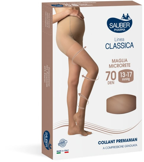 SAUBER COLLANT 70 DENARI PREMAMAN MAGLIA MICRORETE NEUTRO BEIGE 3 LINEA CLASSICA - Fontenova srl