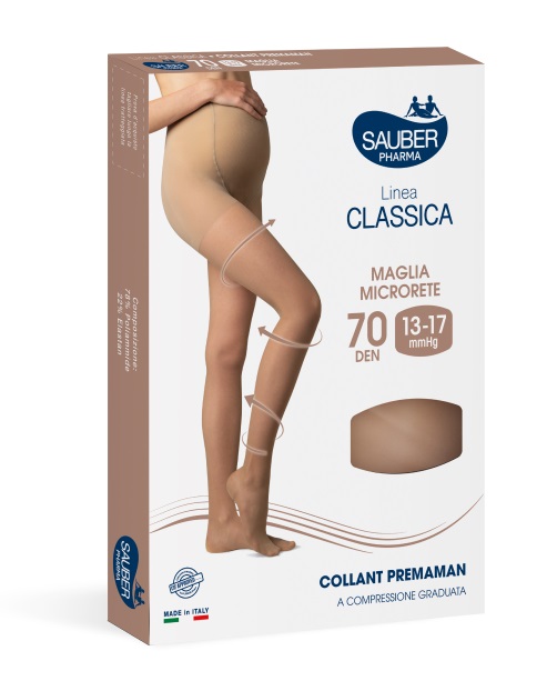 SAUBER COLLANT 70 DENARI PREMAMAN MAGLIA MICRORETE NEUTRO BEIGE 5 LINEA CLASSICA - Fontenova srl