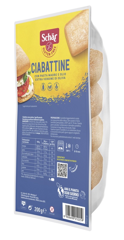 SCHAR CIABATTINA 200 G - Fontenova srl