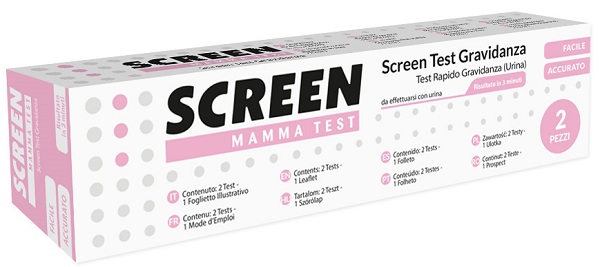 SCREEN TEST ORMONE HCG GRAVIDANZA NELL'URINA SCREEN TEST HCG 2 PEZZI - Fontenova srl