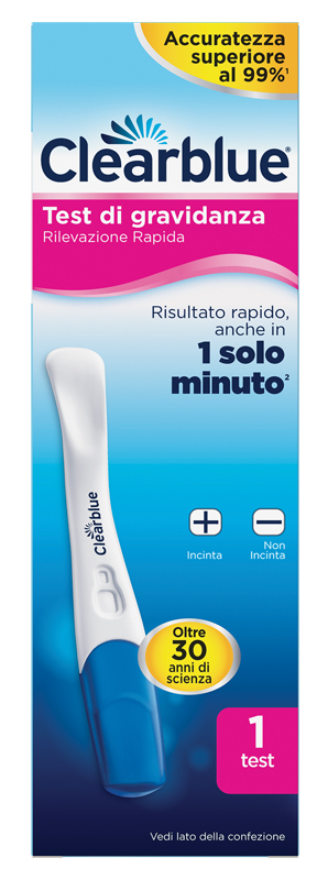 TEST DI GRAVIDANZA CLEARBLUE RILEVAZIONE RAPIDA 1 PEZZO - Fontenova srl
