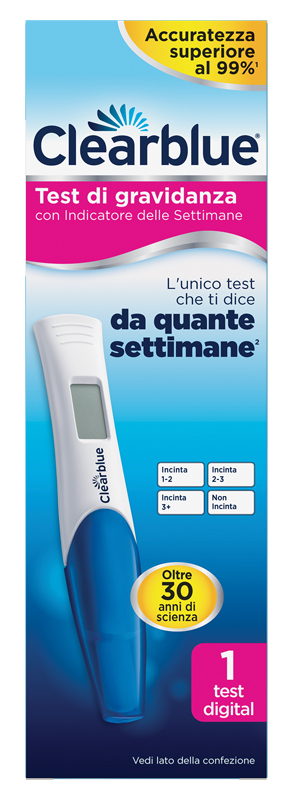 TEST DI GRAVIDANZA CLEARBLUE CON INDICATORE DELLE SETTIMANE 1 PEZZO - Fontenova srl