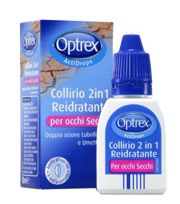 GOCCE OCULARI OPTREX ACTIDROPS 2IN1 REIDRATANTE OCCHI STANCHI 1 PEZZO - Fontenova srl