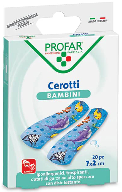 CEROTTO BAMBINI 7X2 CM 20 PEZZI PROFAR - Fontenova srl