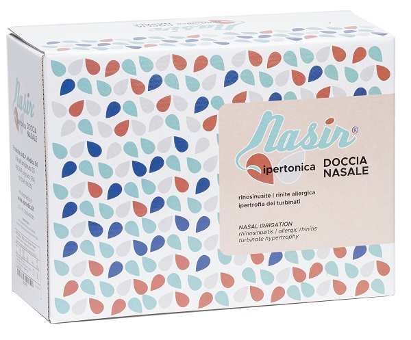 DOCCIA NASALE NARIS CON SOLUZIONE FISIOLOGICA IPERTONICA 8 SACCHE 250 ML + 1 BLISTER - Fontenova srl