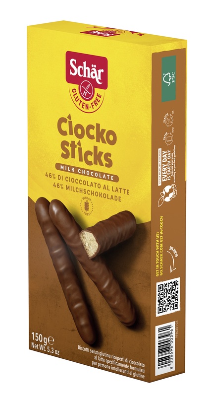 SCHAR CIOCKO STICK RICOPERTI DI CIOCCOLATO AL LATTE 150 G - Fontenova srl