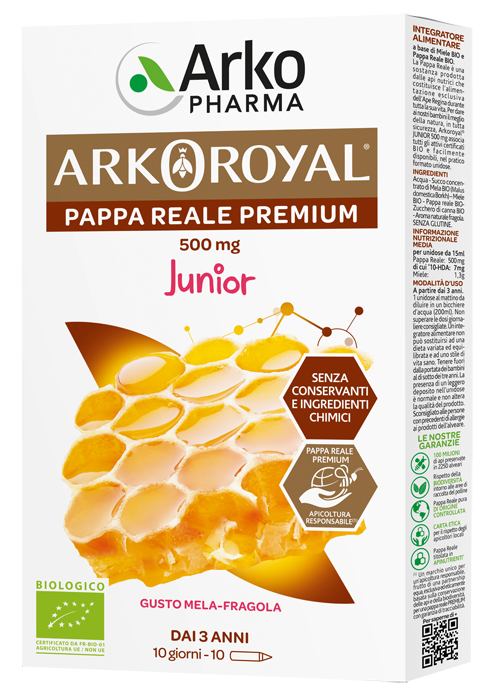 ARKOROYAL PAPPA REALE BIOLOGICA 500 MG 10 UNICA DOSE - Fontenova srl