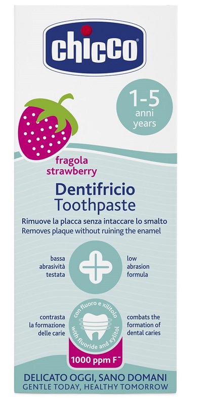 CHICCO DENTIFRICIO FRAGOLA 50 ML 12M+ CON FLUORO - Fontenova srl