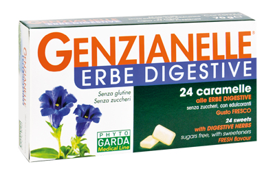 GENZIANELLE ERBE DIGESTIVE SENZA ZUCCHERO 24 CARAMELLE - Fontenova srl