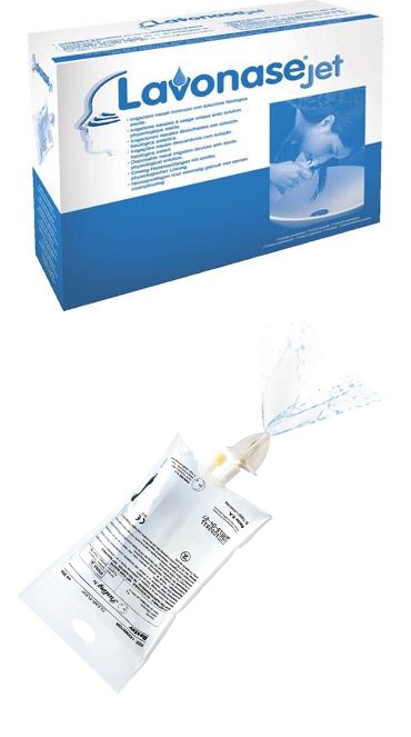 IRRIGATORE NASALE LAVONASE CON SOLUZIONE FISIOLOGICA 6 PEZZI - Fontenova srl