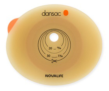 PLACCA PER COLO ILEO ED UROSTOMIA DANSAC NOVALIFE2 55MM RITAGLIABILE 10-47 - Fontenova srl