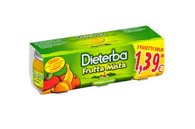 DIETERBA OMOGENEIZZATO FRUTTA MISTA 3 PEZZI 80 G - Fontenova srl
