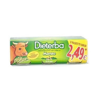 DIETERBA OMOGENEIZZATO MANZO 3 PEZZI 80 G - Fontenova srl