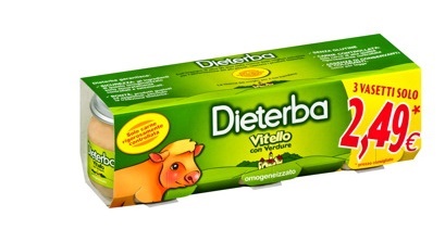 DIETERBA OMOGENEIZZATO VITELLO 3 PEZZI 80 G - Fontenova srl