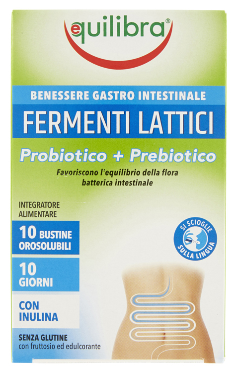 FERMENTI LATTICI PROBIOTICO + PREBIOTICO 10 BUSTINE OROSOLUBILI - Fontenova srl