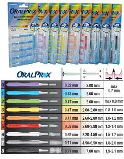 ORALPROX BLISTER DA 6 SPAZZOLINI INTERDENTALI MISURA 7 COLORE GRIGIO - Fontenova srl
