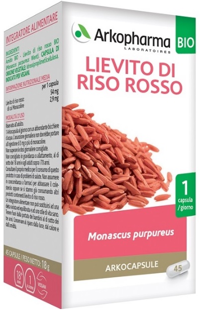 ARKO CAPSULE LIEVITO RISO ROSSO 45 CAPSULE BIO - Fontenova srl